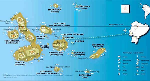 Risultati immagini per NORTH SEYMOUR ISOLA CARTA GEOGRAFICA DELLE GALAPAGOS