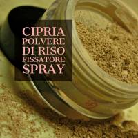 Il fissaggio del trucco: polvere di riso, cipria e fissatore spray