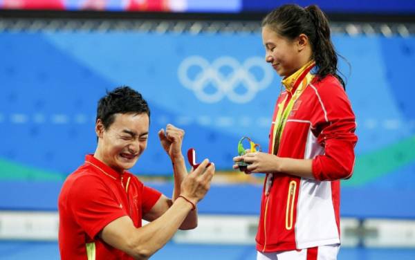 Una proposta di matrimonio davvero... olimpica!